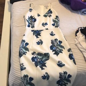 H&M blue and white floral dress